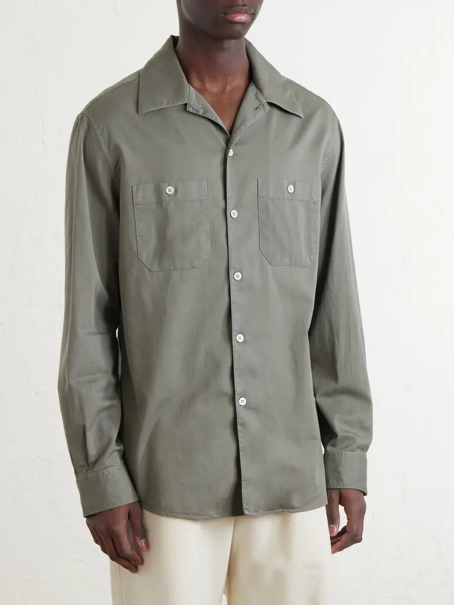 Brunello Cucinelli Cotton-Twill Shirt - Men | Thumbnail 3