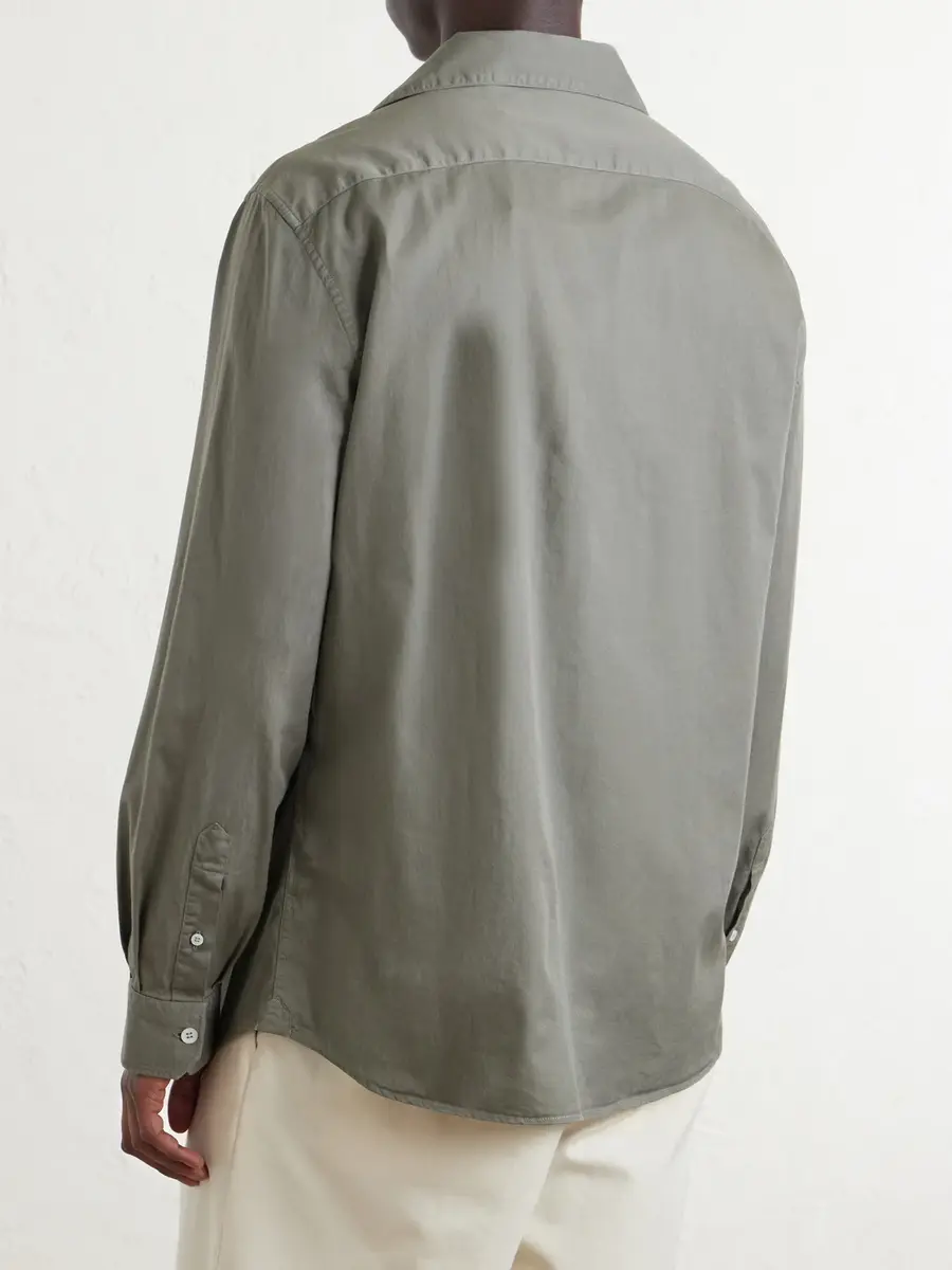 Brunello Cucinelli Cotton-Twill Shirt - Men | Thumbnail 4