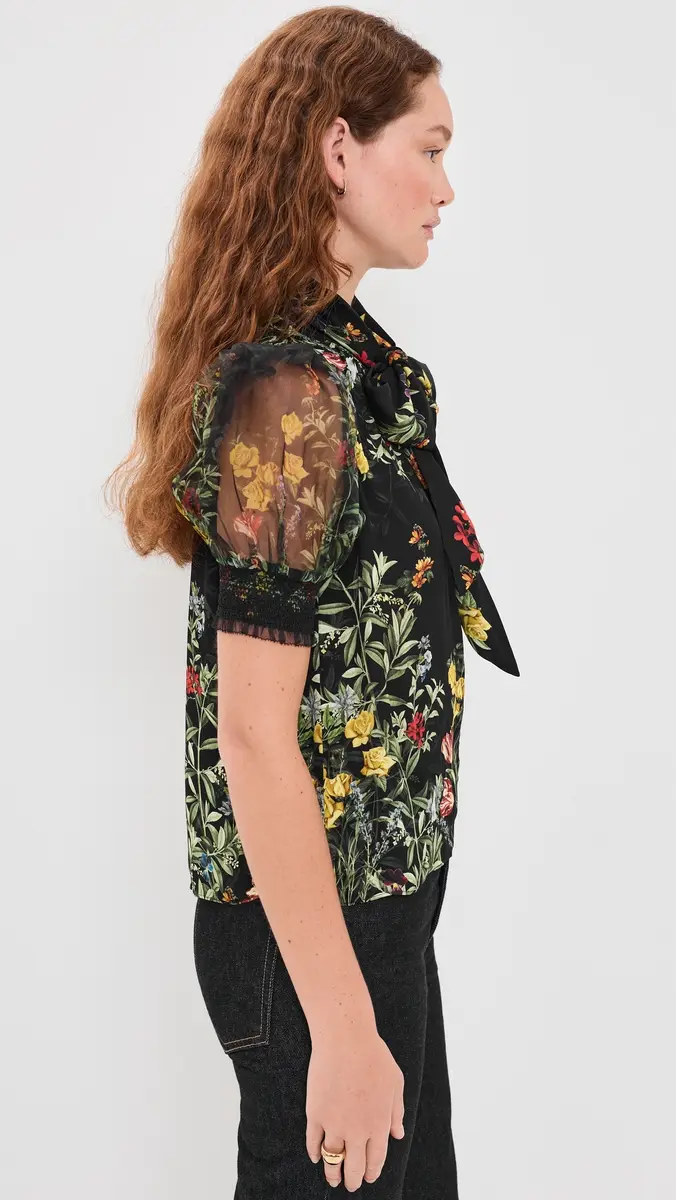 Alice + Olivia Brentley Tie Blouse | Thumbnail 4 Alice + Olivia Brentley Tie Blouse | Thumbnail 4