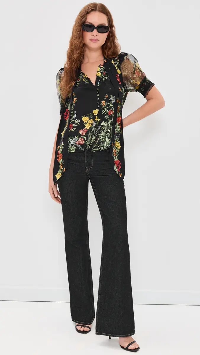 Alice + Olivia Brentley Tie Blouse | Thumbnail 5 Alice + Olivia Brentley Tie Blouse | Thumbnail 5