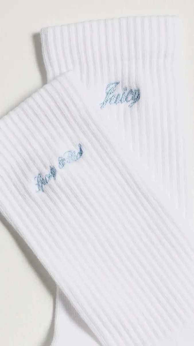 Sporty & Rich Juicy Script Socks | Thumbnail 3