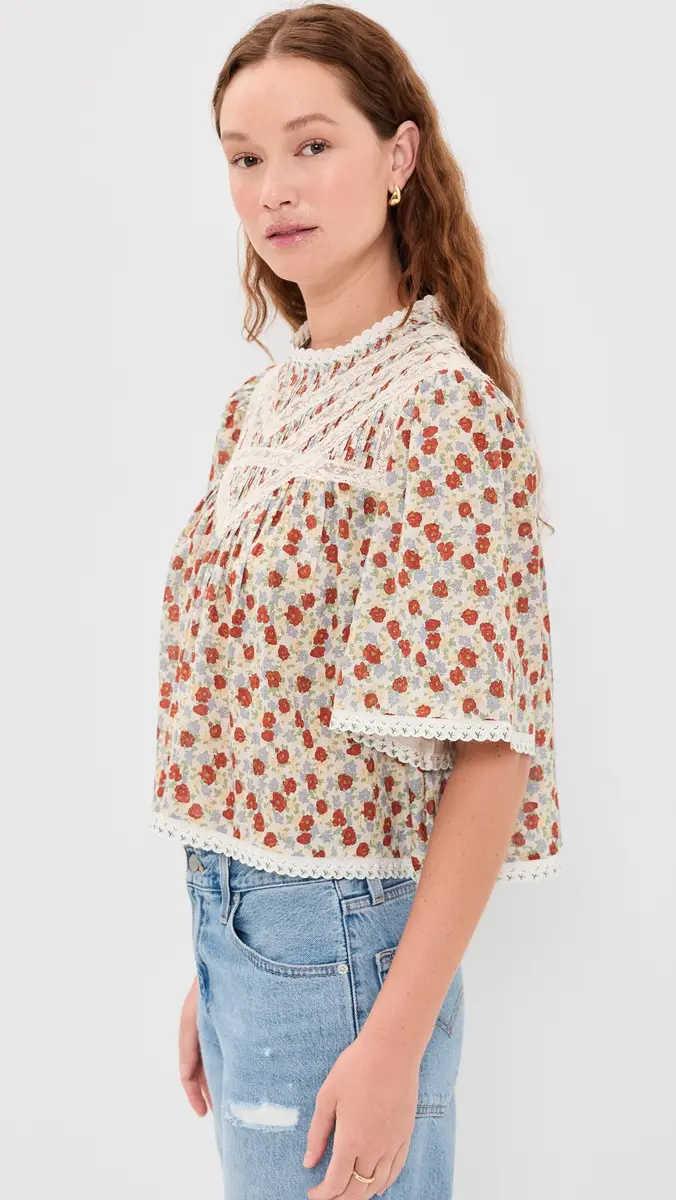 Sea Viera Print Blouse | Thumbnail 4 Sea Viera Print Blouse | Thumbnail 4