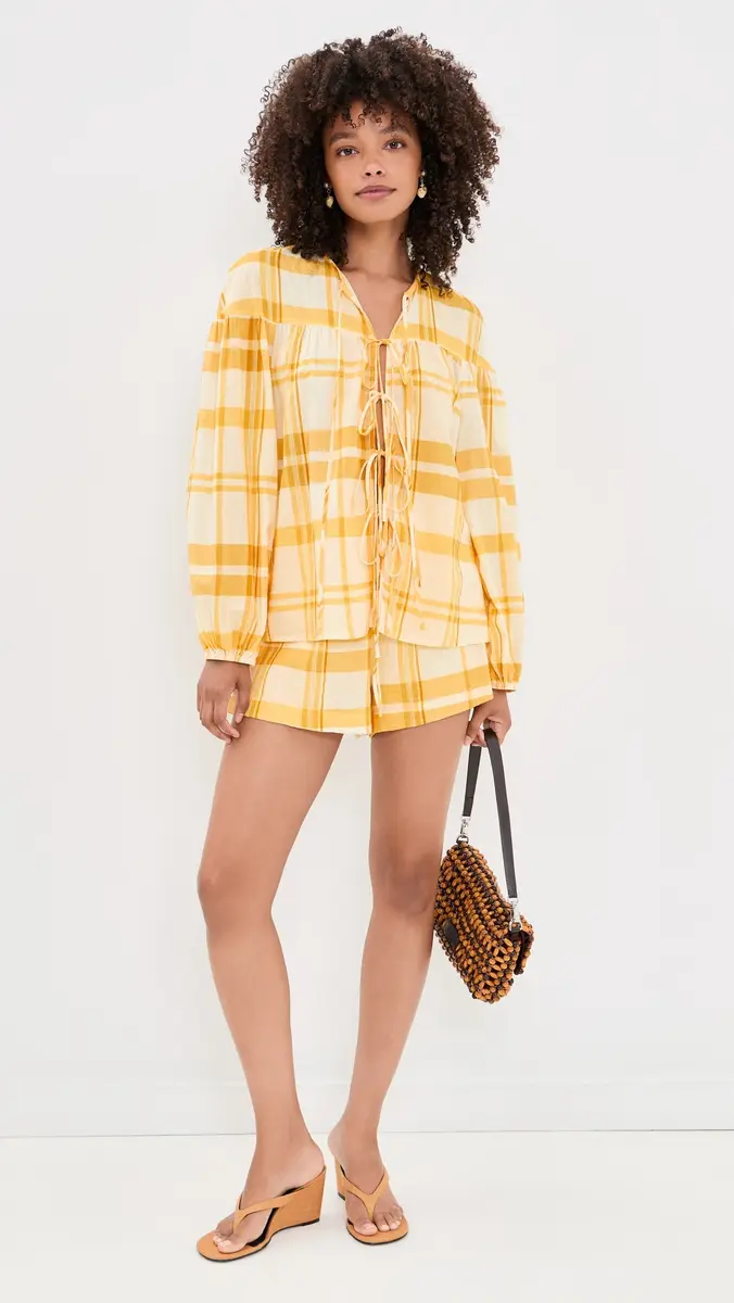 Dress To Off-White Yellow Frescor Drawstring Shorts | Thumbnail 5 Dress To Off-White Yellow Frescor Drawstring Shorts | Thumbnail 5