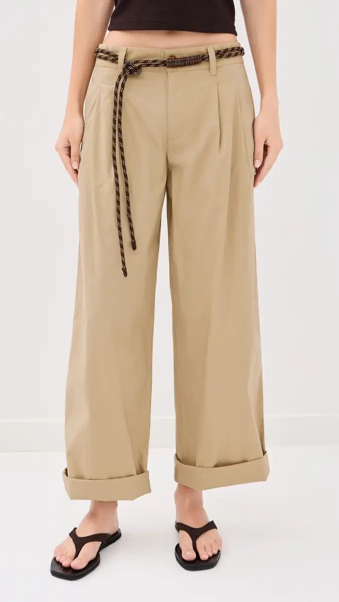 Madewell The Everyday Trouser in Poplin Fennel Seed | Thumbnail 2 Madewell The Everyday Trouser in Poplin Fennel Seed | Thumbnail 2