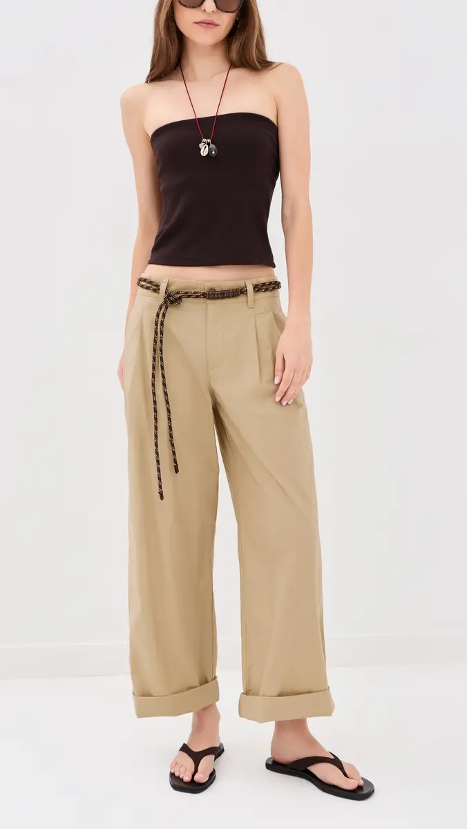 Madewell The Everyday Trouser in Poplin Fennel Seed | Thumbnail 5 Madewell The Everyday Trouser in Poplin Fennel Seed | Thumbnail 5
