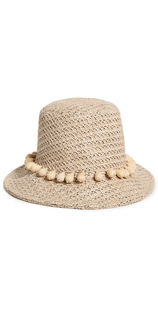 Sedona Wooden Drop Raffia Hat Sedona Wooden Drop Raffia Hat