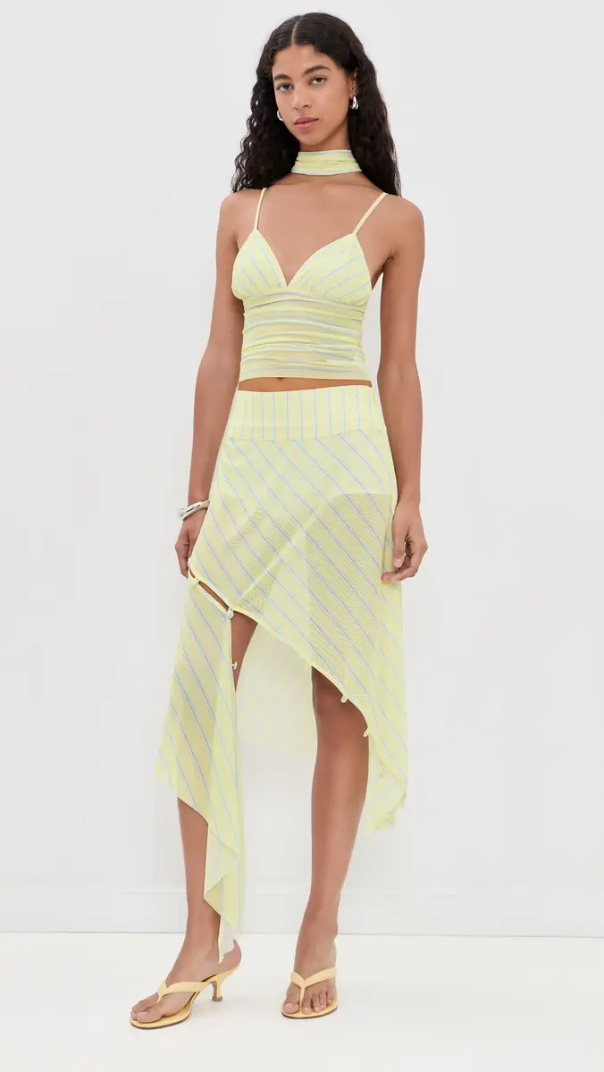 House of Sunny Striped Mesh Cami Top | Thumbnail 5 House of Sunny Striped Mesh Cami Top | Thumbnail 5