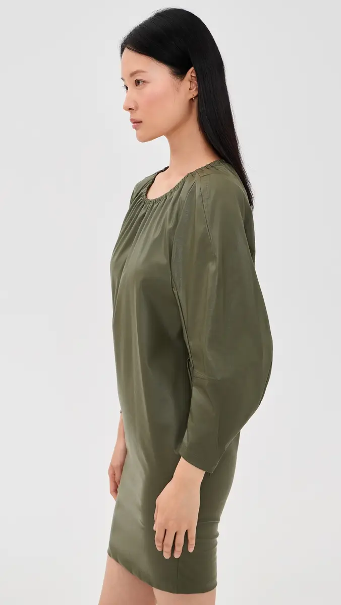 MM6 MAISON MARGIELA Faux Leather Mini Dress | Thumbnail 4 MM6 MAISON MARGIELA Faux Leather Mini Dress | Thumbnail 4