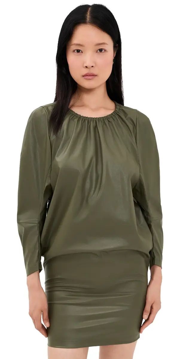 MM6 MAISON MARGIELA Faux Leather Mini Dress | Image 1 MM6 MAISON MARGIELA Faux Leather Mini Dress | Image 1