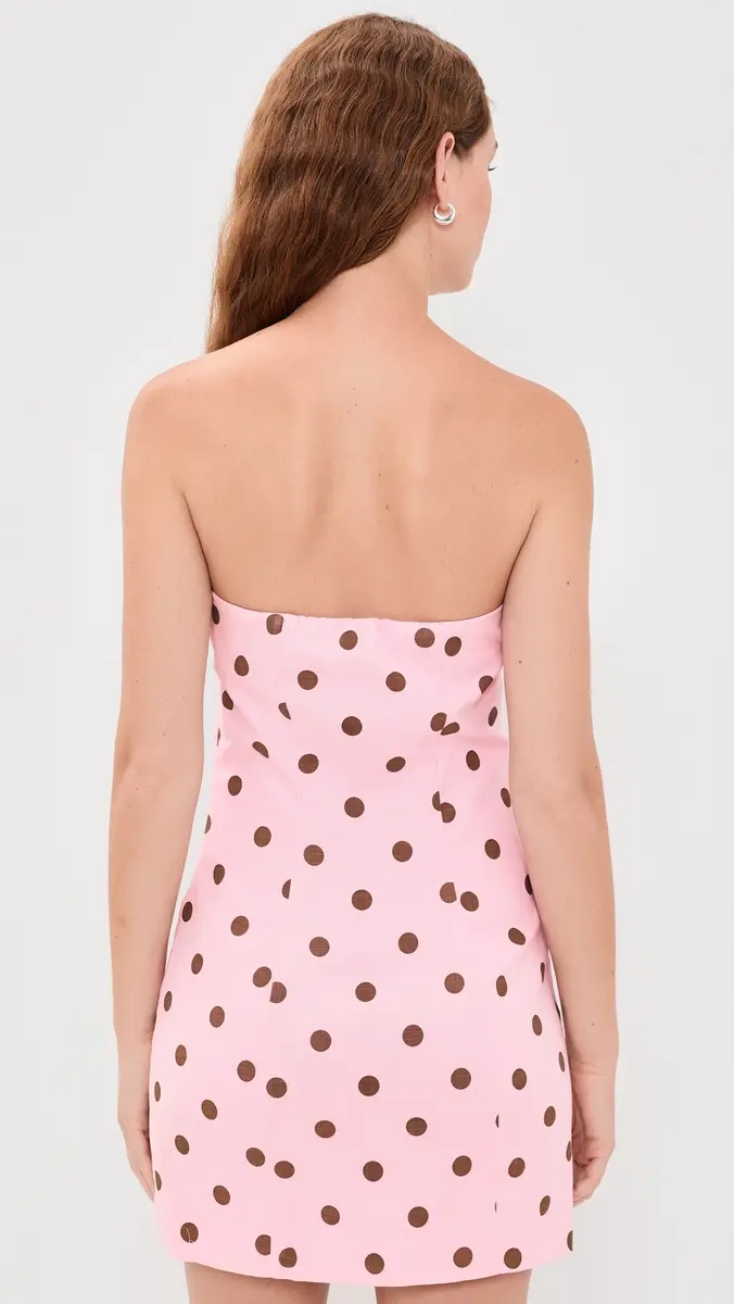 endless rose Polka Dot Linen Strapless Dress | Thumbnail 3 endless rose Polka Dot Linen Strapless Dress | Thumbnail 3