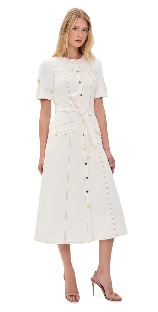 Shoshanna Bethany Midi Dress | Image 1 Shoshanna Bethany Midi Dress | Image 1