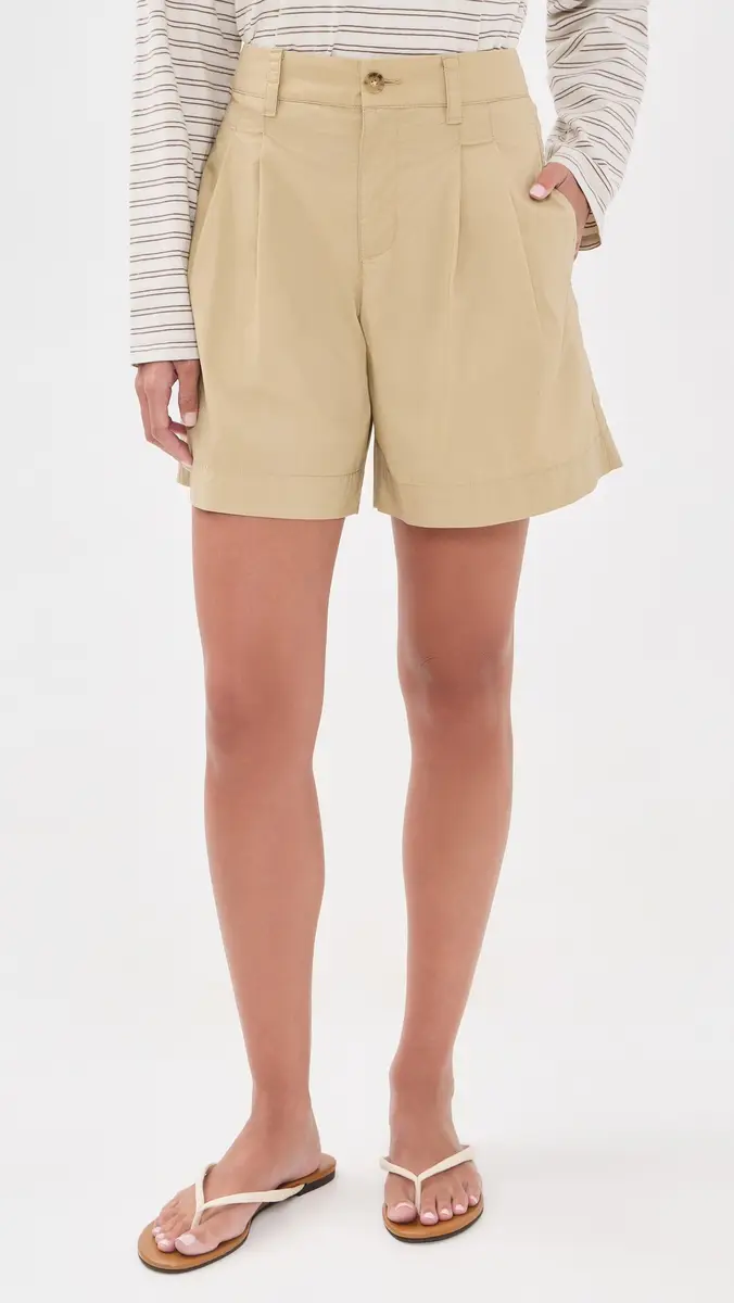 Madewell The Everyday Trouser Short in Poplin Fennel Seed | Thumbnail 2 Madewell The Everyday Trouser Short in Poplin Fennel Seed | Thumbnail 2
