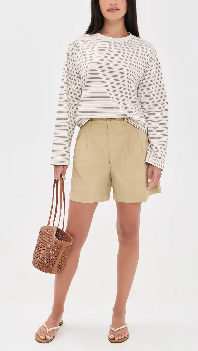 Madewell The Everyday Trouser Short in Poplin Fennel Seed | Thumbnail 5 Madewell The Everyday Trouser Short in Poplin Fennel Seed | Thumbnail 5
