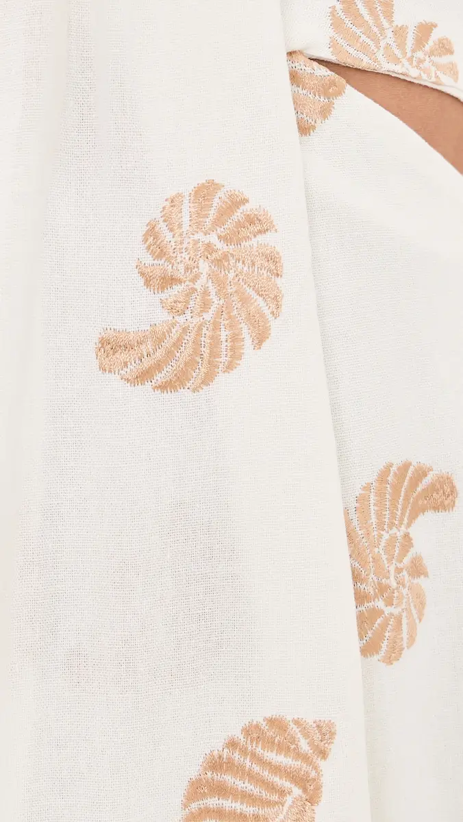 Dress To Embroidered Shell Linen Maxi Dress | Thumbnail 6 Dress To Embroidered Shell Linen Maxi Dress | Thumbnail 6