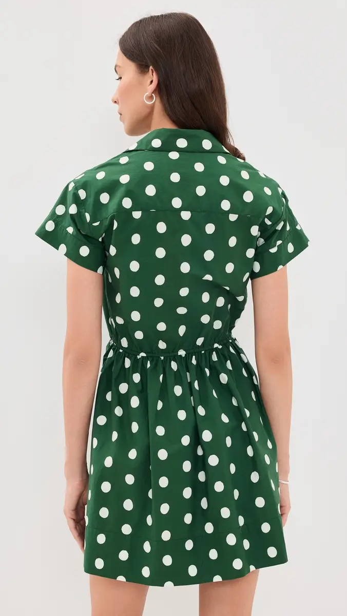 Cara Cara Asbury Mini Dress Polka Dot Green | Thumbnail 3