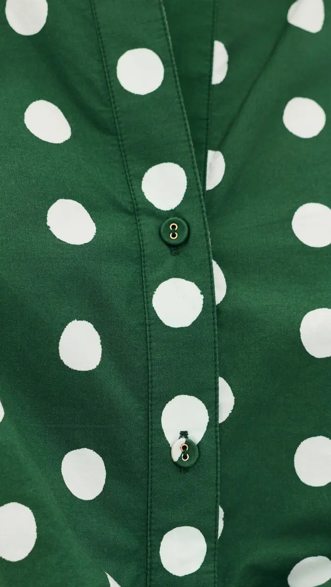 Cara Cara Asbury Mini Dress Polka Dot Green | Thumbnail 6