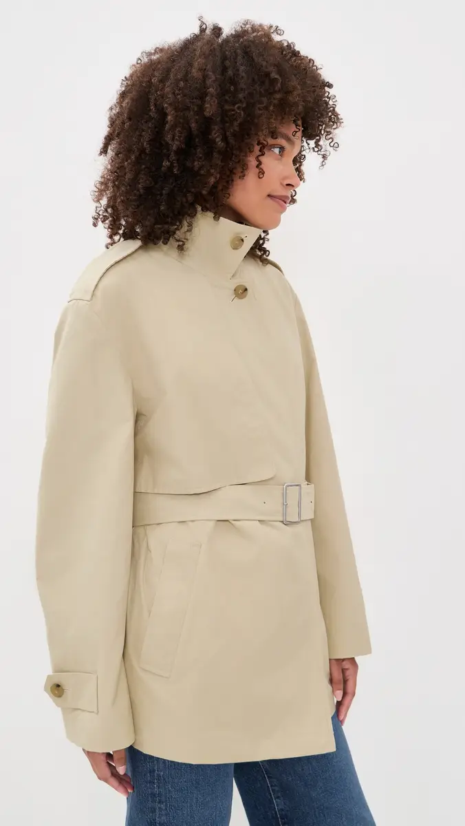 Vince Cotton Blend Short Trench Jacket | Thumbnail 4 Vince Cotton Blend Short Trench Jacket | Thumbnail 4
