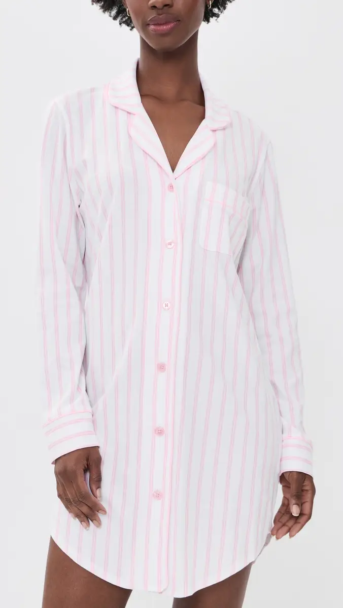 Petite Plume Luxe Pima Stripe Nightshirt | Thumbnail 2