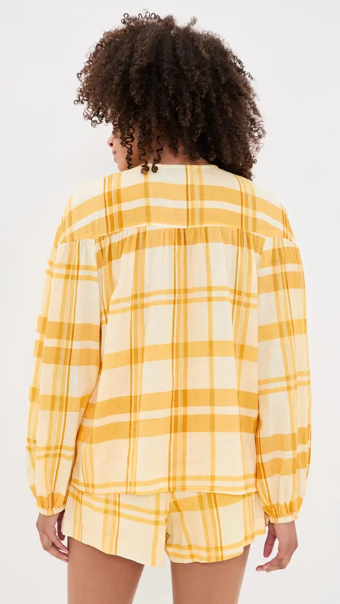 Dress To Off-white Yellow Frescor Front Ties Blouse | Thumbnail 3 Dress To Off-white Yellow Frescor Front Ties Blouse | Thumbnail 3