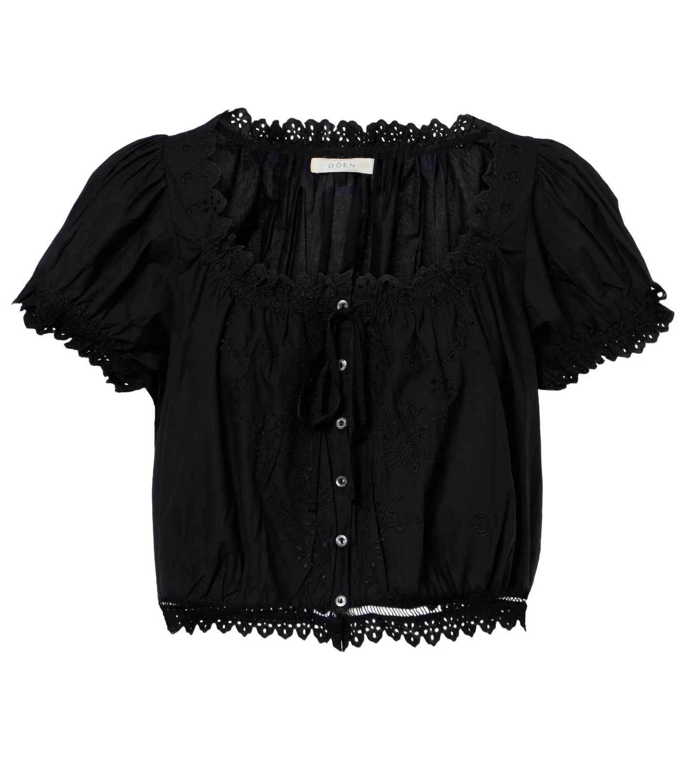 Dôen Nera embroidered cotton top Dôen Nera embroidered cotton top