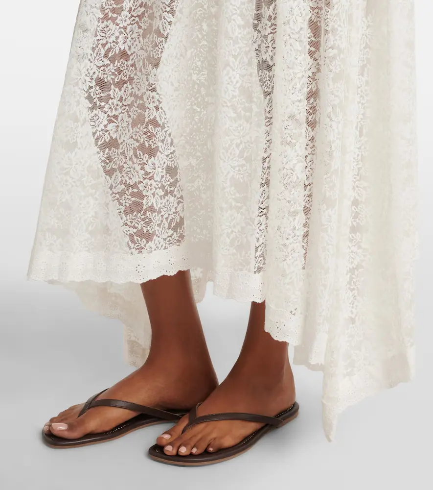 DÔEN Dôen Zinnia asymmetric lace midi skirt | Thumbnail 5