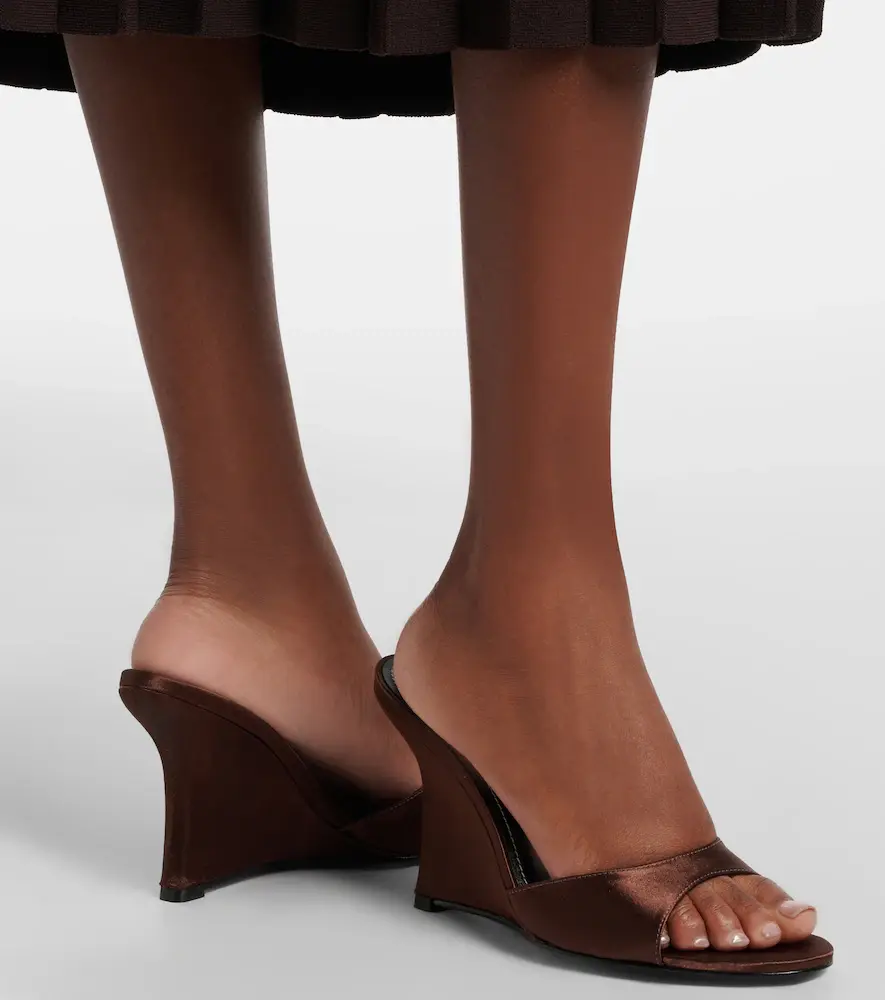 Staud Brigitte satin wedge mules | Thumbnail 6 Staud Brigitte satin wedge mules | Thumbnail 6