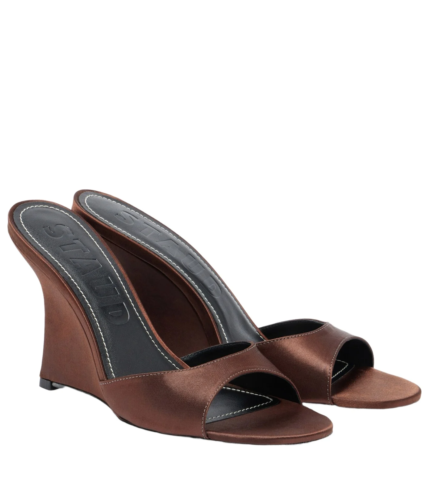 Brigitte satin wedge mules Brigitte satin wedge mules