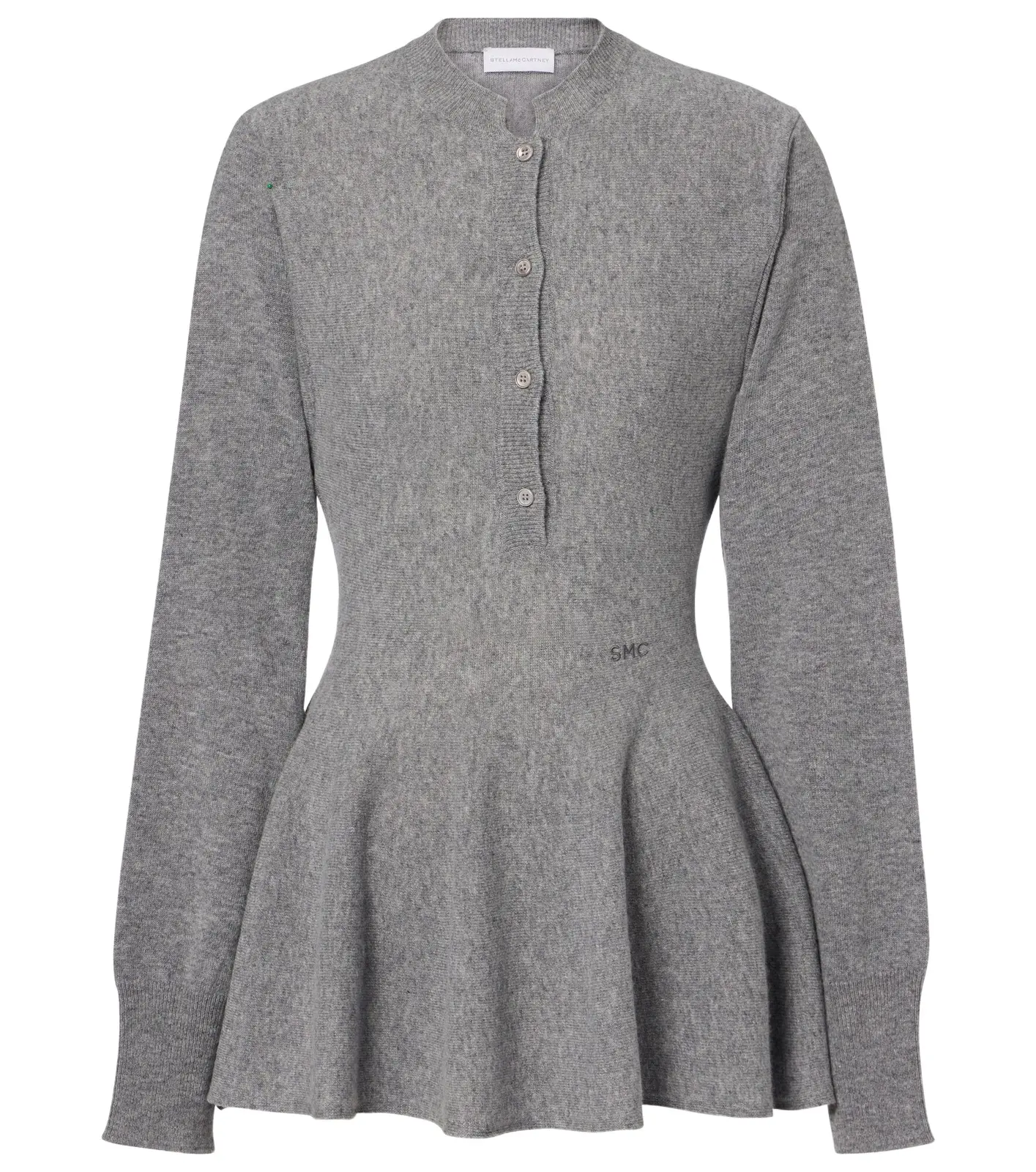 Peplum virgin wool top