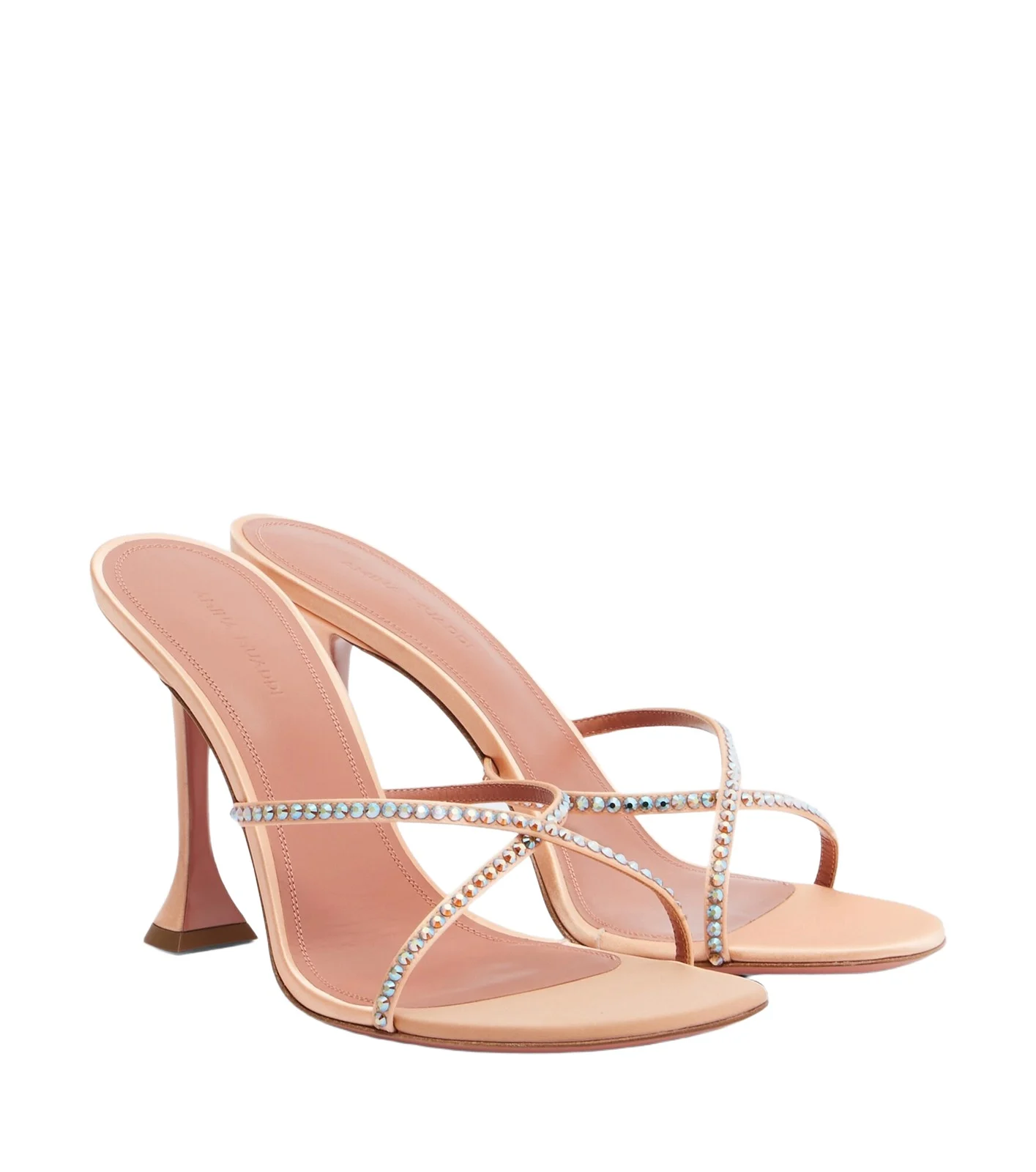 Amina Muaddi Sally crystal-embellished satin mules