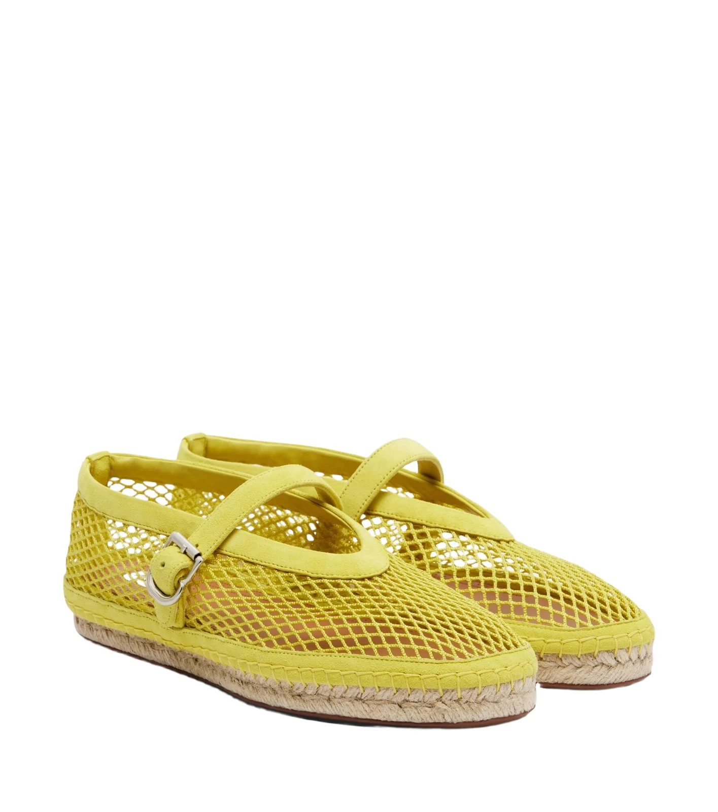 Alaïa Fishnet suede-trimmed espadrilles Alaïa Fishnet suede-trimmed espadrilles