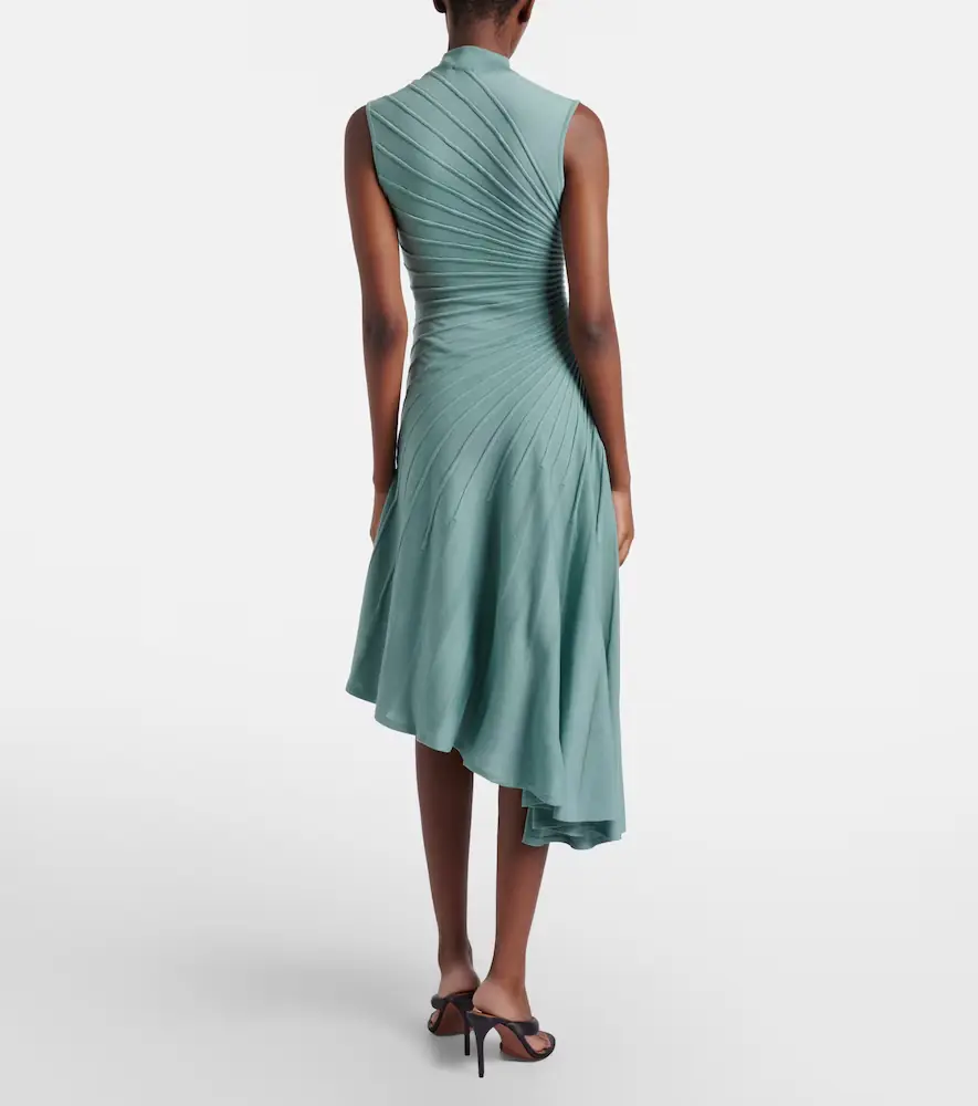 Alaïa Alaïa Ray asymmetric virgin wool midi dress | Thumbnail 5