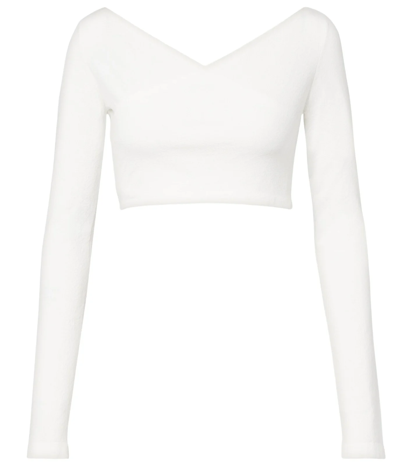 Alaïa Cotton-blend crêpe wrap top Alaïa Cotton-blend crêpe wrap top