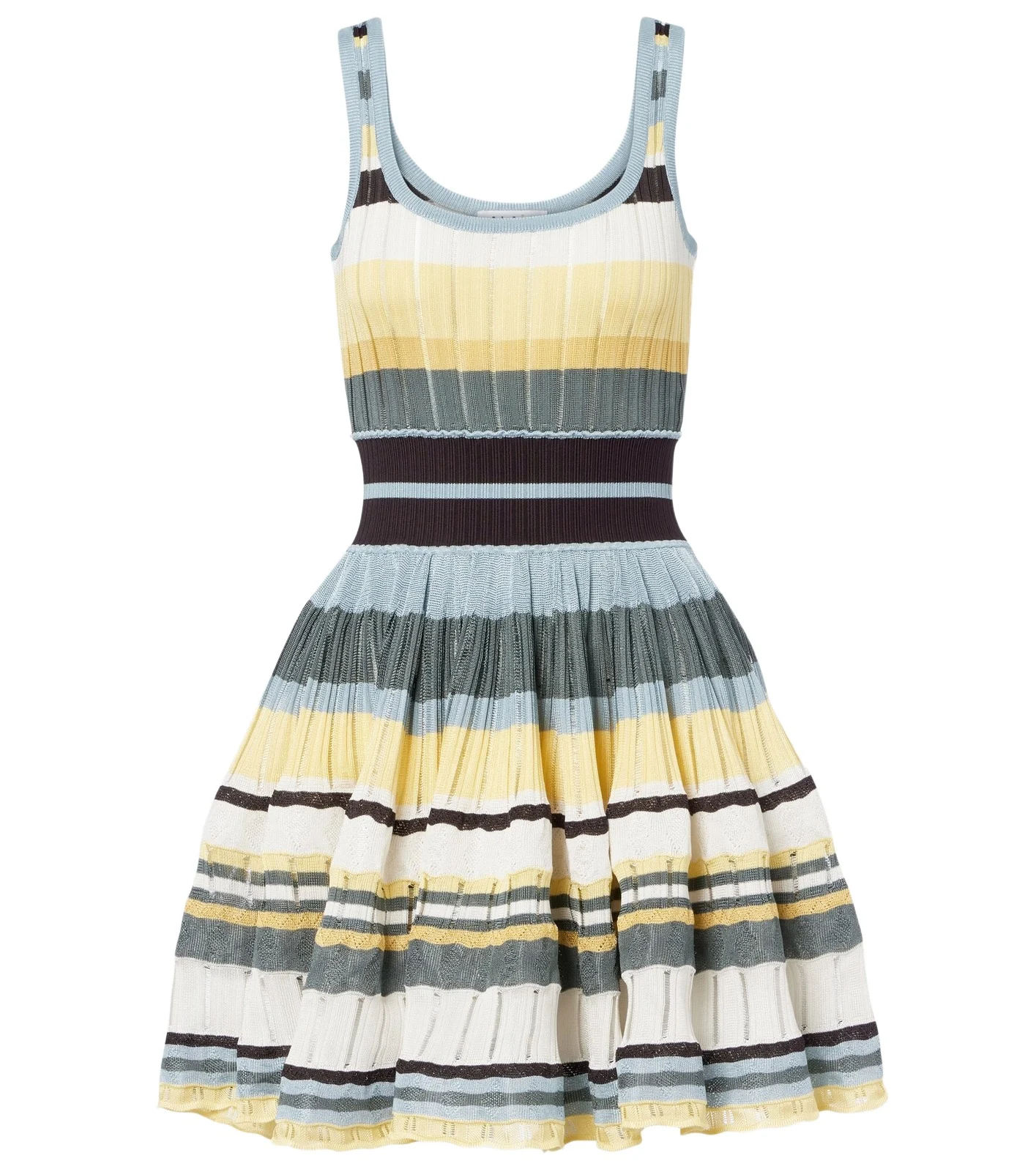 Alaïa Knitted striped minidress