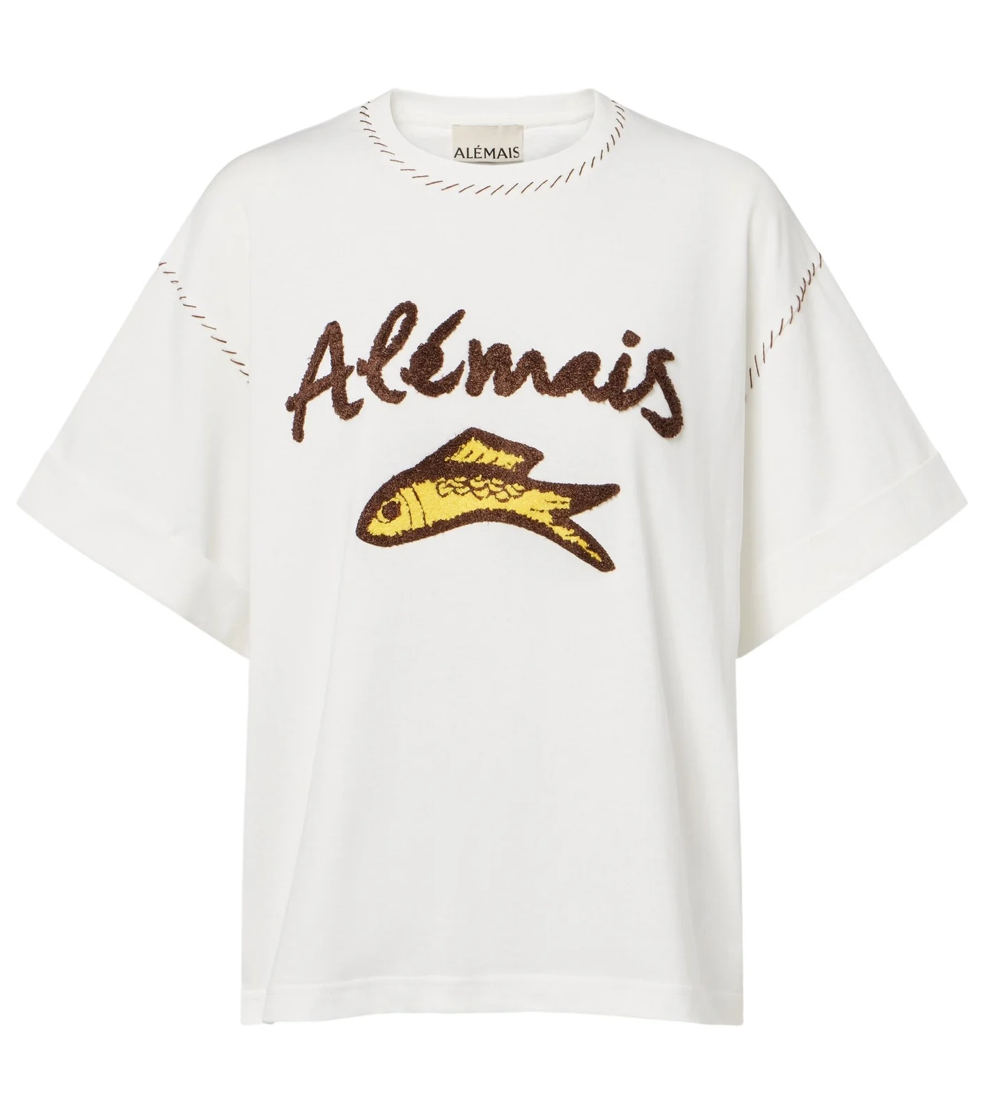Alémais Scuba embroidered cotton T-shirt