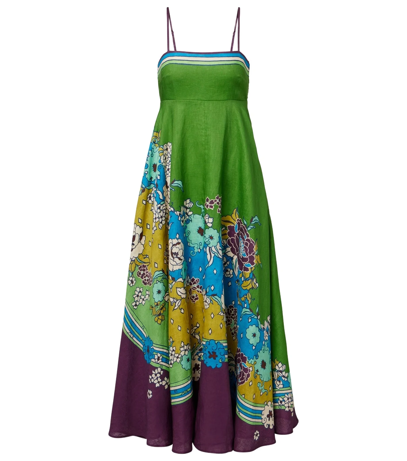 ALÉMAIS Alémais Nanci printed linen midi dress