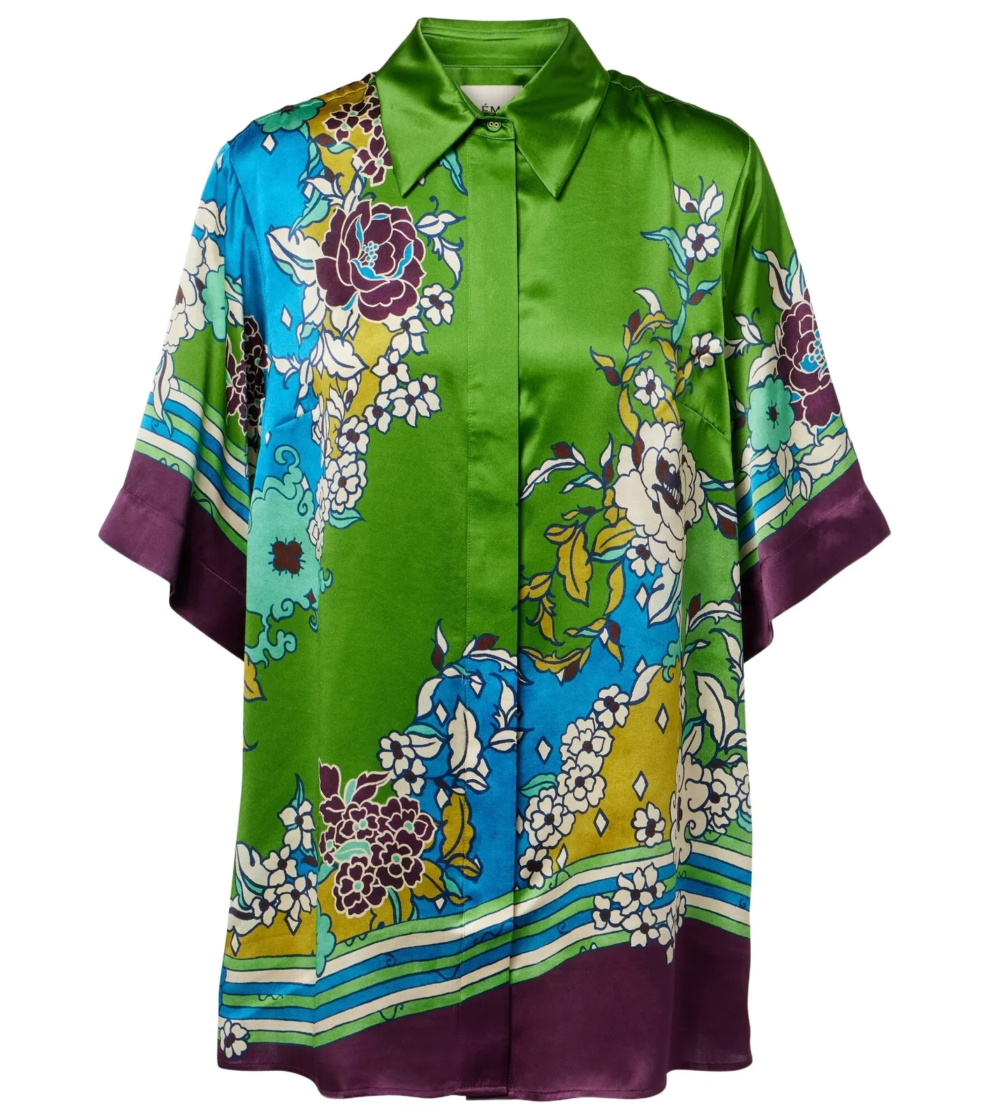 ALÉMAIS Alémais Nanci printen silk satin shirt