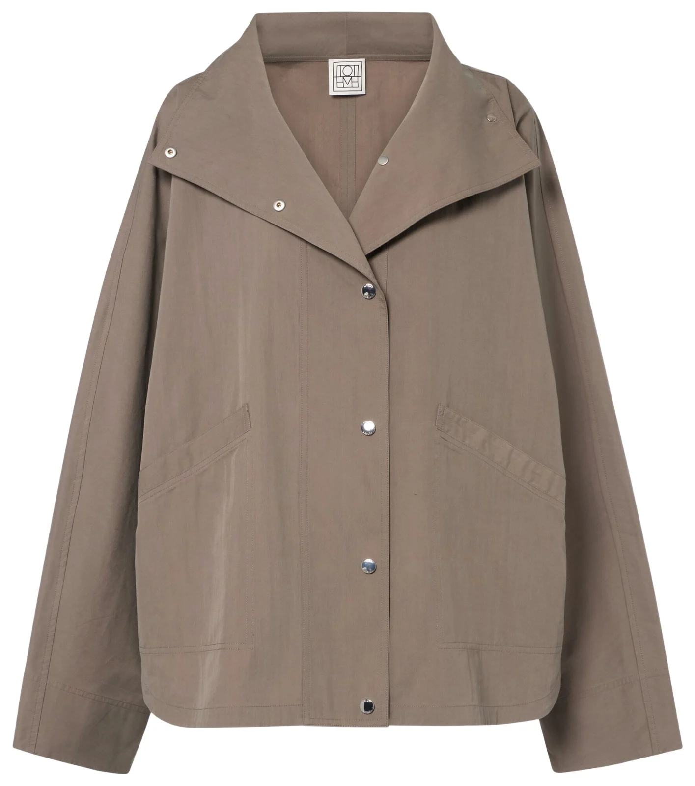 Oversized cotton-blend jacket