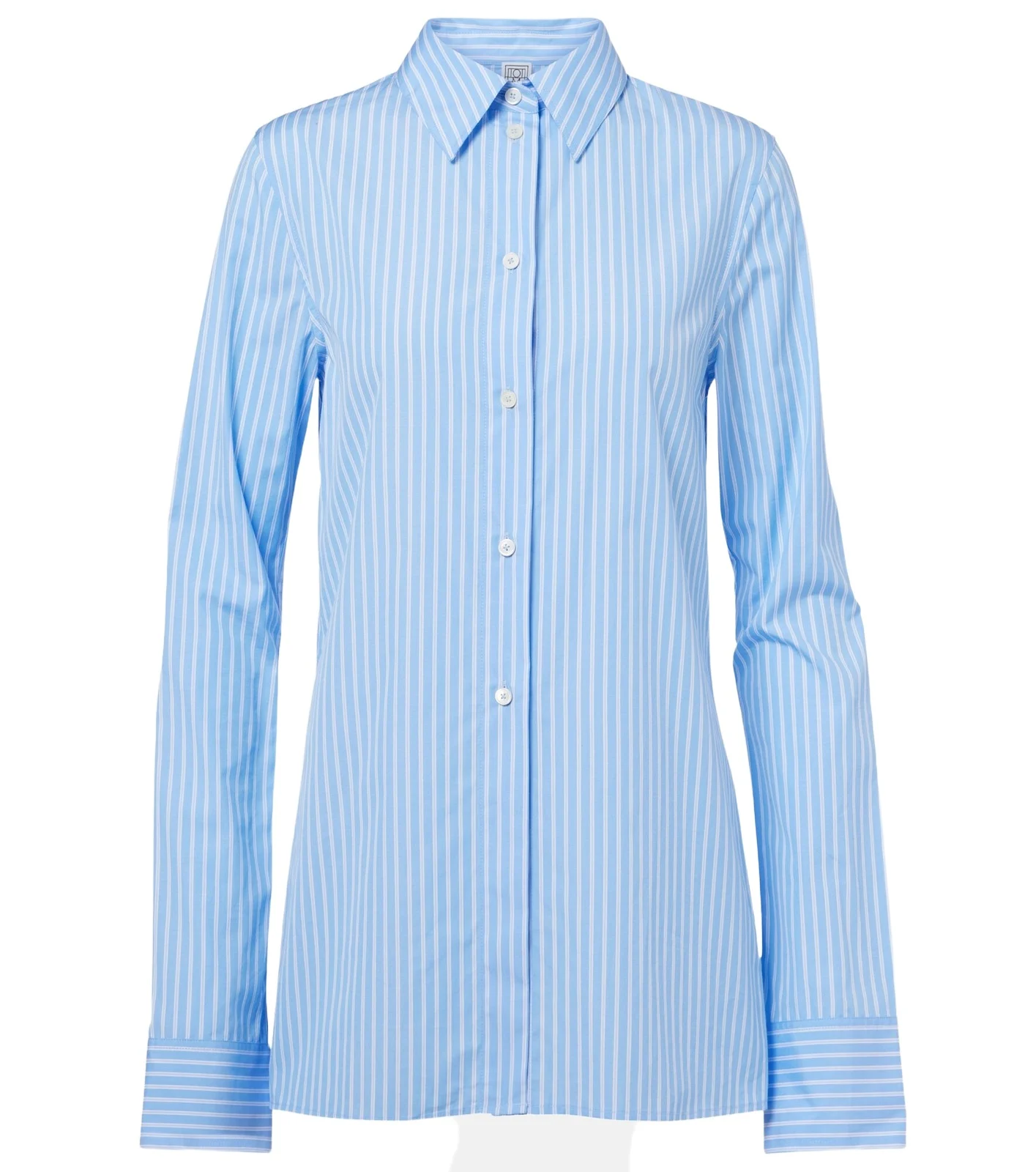 Striped cotton poplin shirt