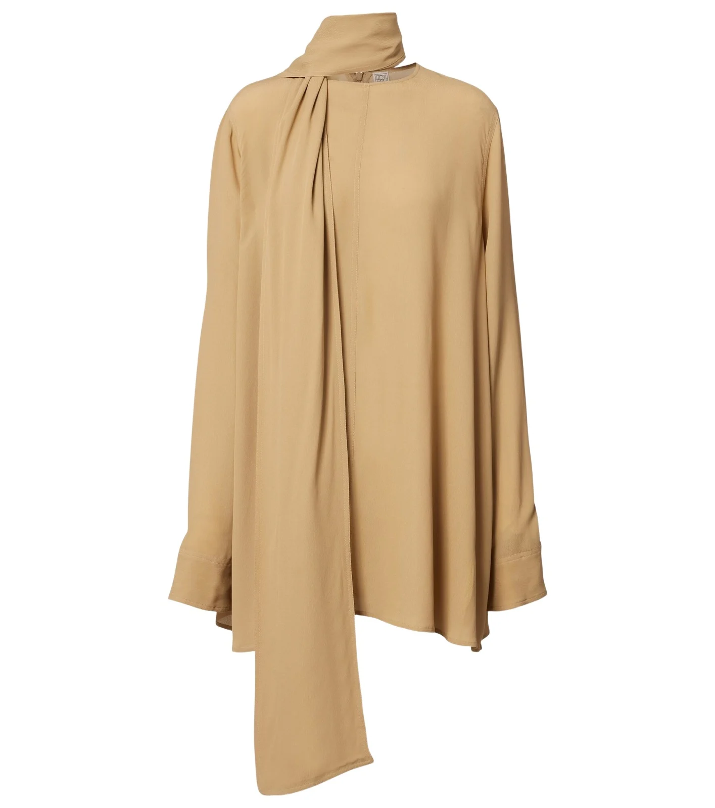 Scarf-detail blouse
