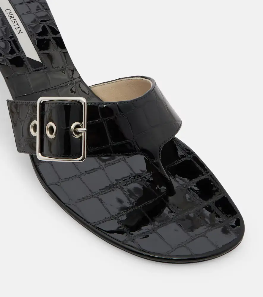 CHRISTEN Helix patent leather thong sandals | Thumbnail 3