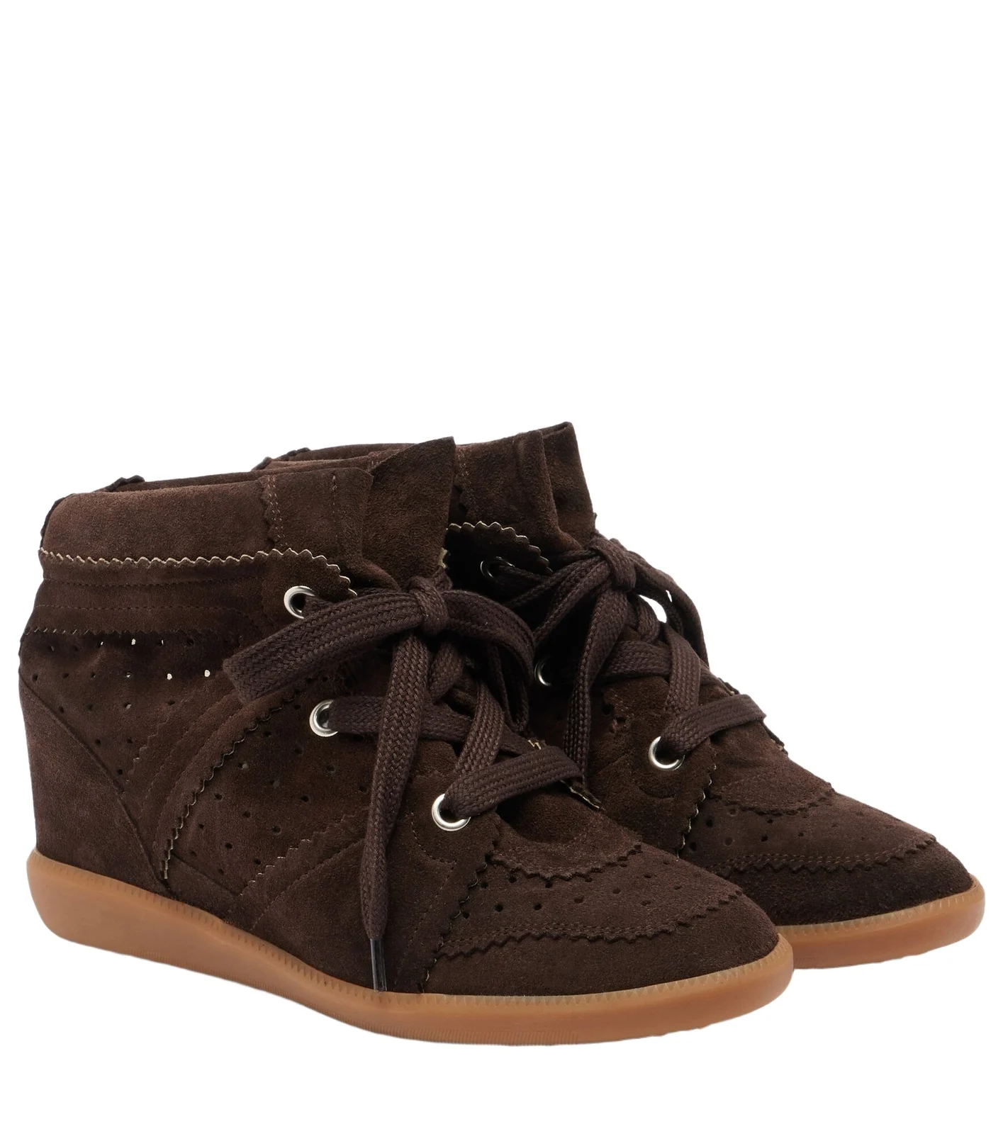 Bobby suede wedge sneakers