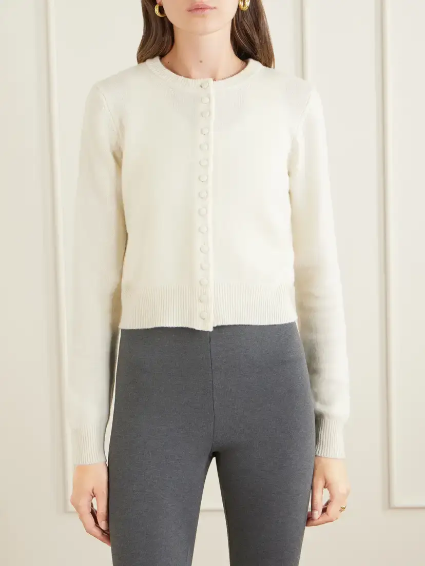 Tove Signe Wool And Cashmere-blend Cardigan - Neutrals | Thumbnail 3 Tove Signe Wool And Cashmere-blend Cardigan - Neutrals | Thumbnail 3