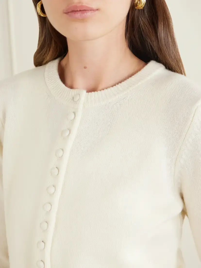 Tove Signe Wool And Cashmere-blend Cardigan - Neutrals | Thumbnail 5 Tove Signe Wool And Cashmere-blend Cardigan - Neutrals | Thumbnail 5