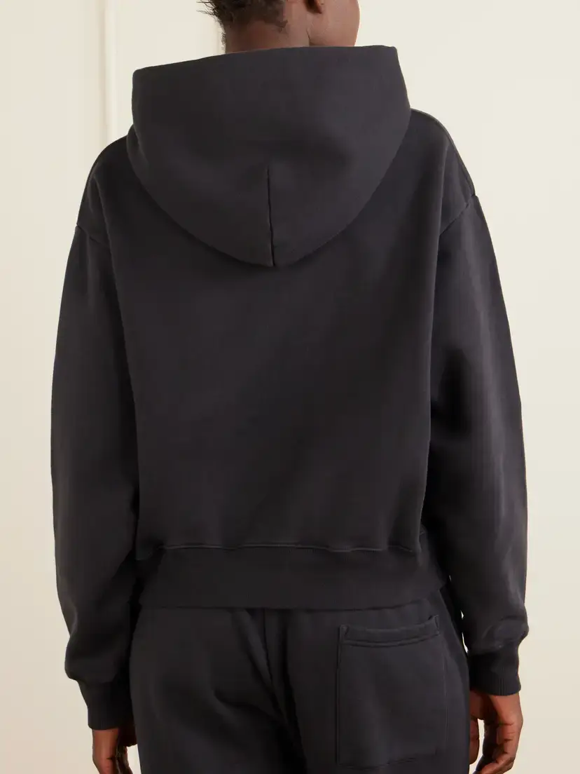Sporty & Rich Logo Embroidered Cotton Sweatshirt | Thumbnail 3