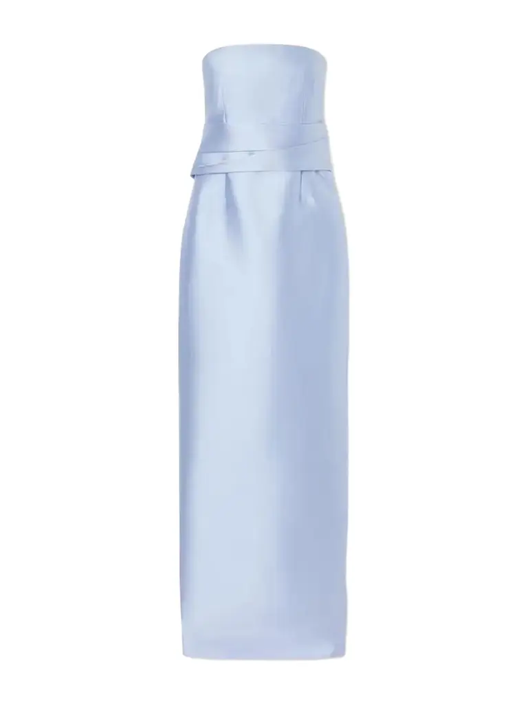 Solace London Ingrid Pleated Satin-twill Gown | Image 1 Solace London Ingrid Pleated Satin-twill Gown | Image 1