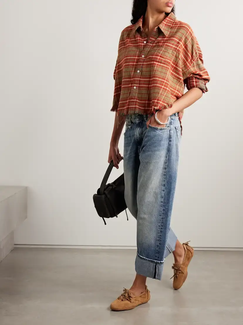 R13 Cuffed X-bf Low-rise Straight-leg Jeans | Thumbnail 2
