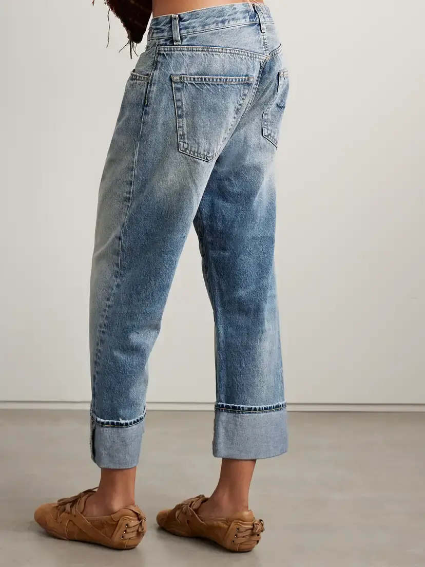 R13 Cuffed X-bf Low-rise Straight-leg Jeans | Thumbnail 4