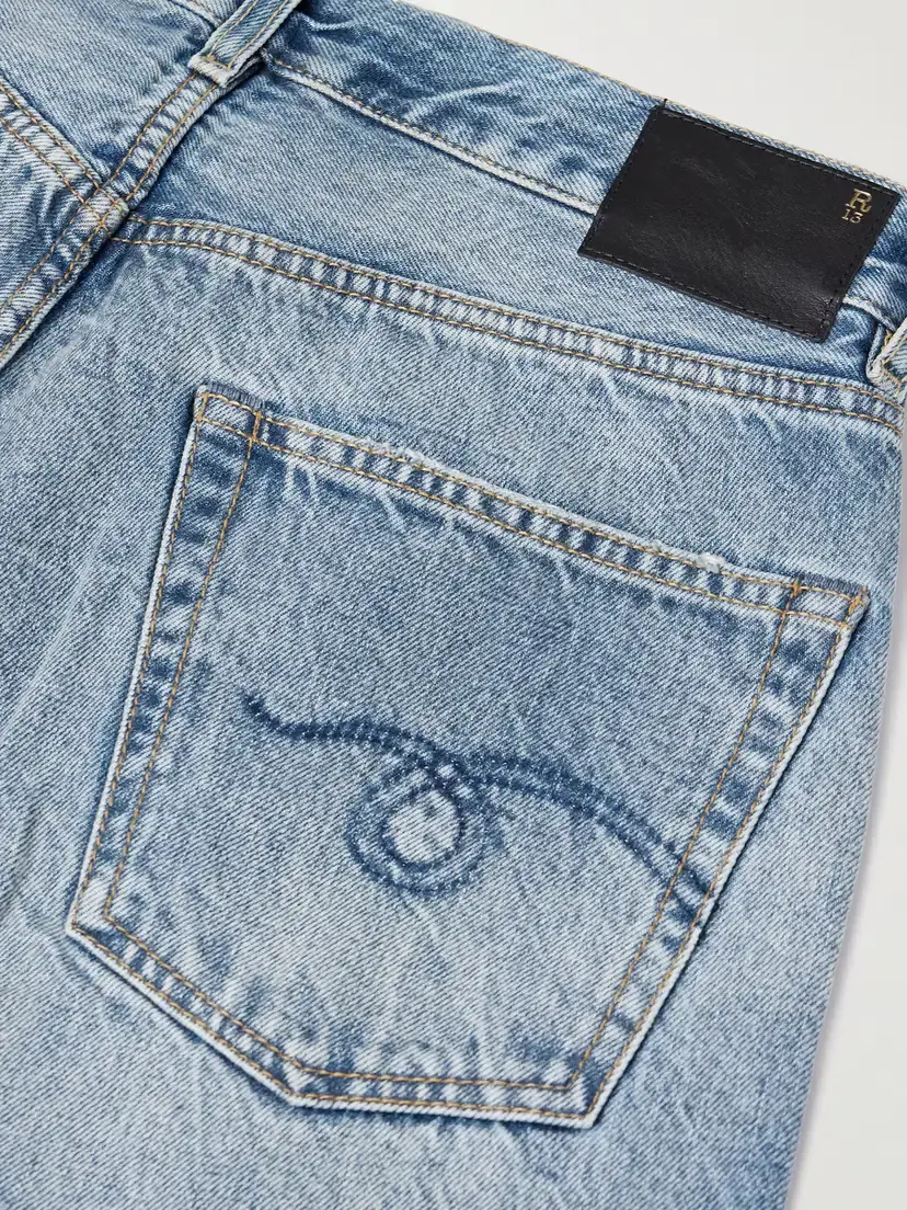 R13 Cuffed X-bf Low-rise Straight-leg Jeans | Thumbnail 6