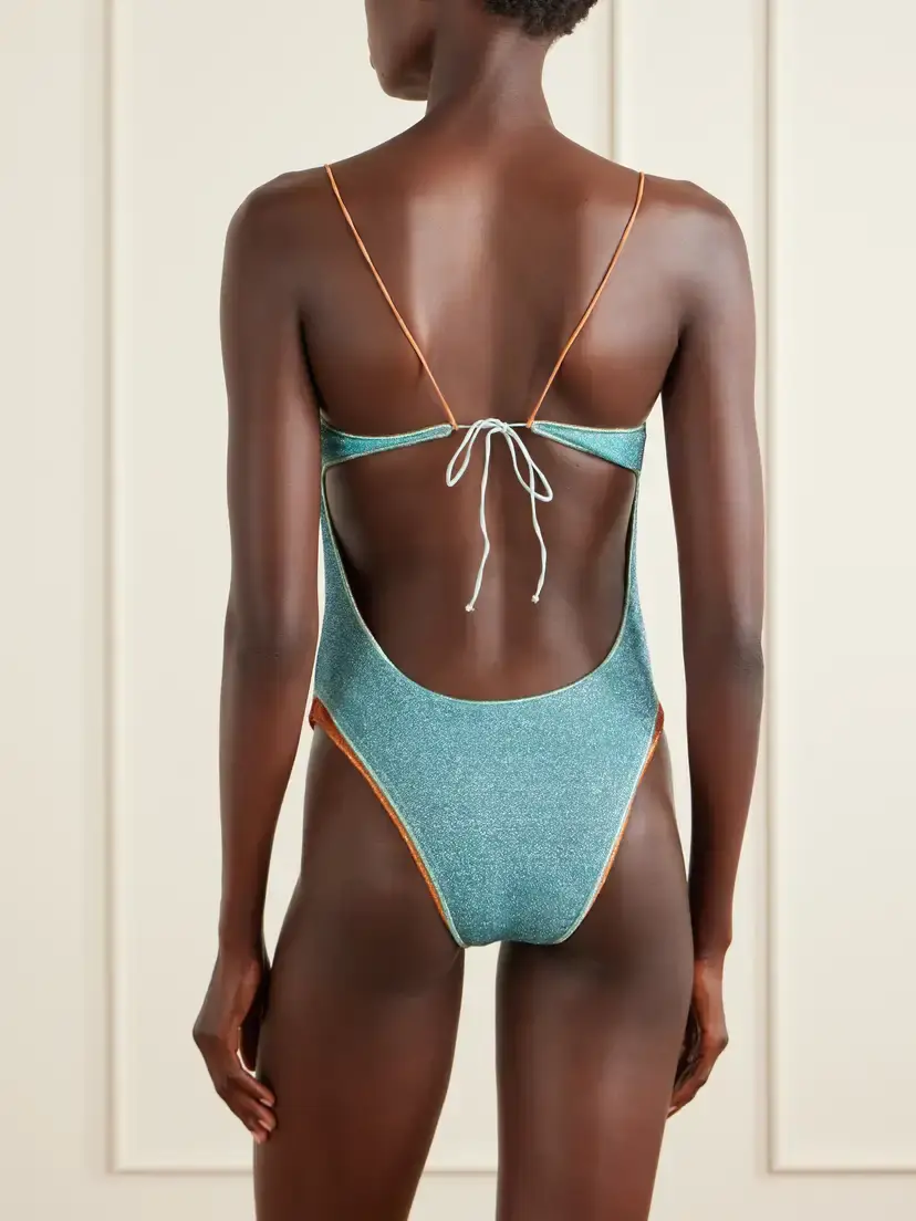 Oséree Lumiere Double Metallic Balconette Swimsuit | Thumbnail 3 Oséree Lumiere Double Metallic Balconette Swimsuit | Thumbnail 3