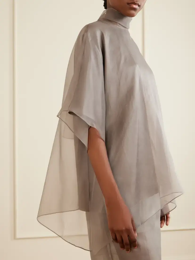 Brandon Maxwell The Cali Tie-detailed Layered Silk-organza Blouse | Thumbnail 4 Brandon Maxwell The Cali Tie-detailed Layered Silk-organza Blouse | Thumbnail 4